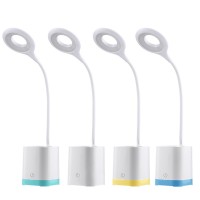 Eye-Caring LED Table Light  with Pen & Phone Holder 360 Flexible Portable Reading Lights