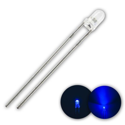 PA 3.0mm LED Light Buld Diffused Blue Through Hole Thru  DIP  Diode